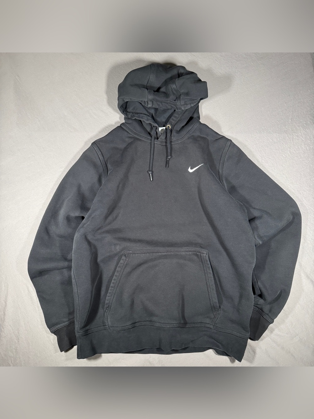 Nike Black Pullover Hoodie with White Swoosh